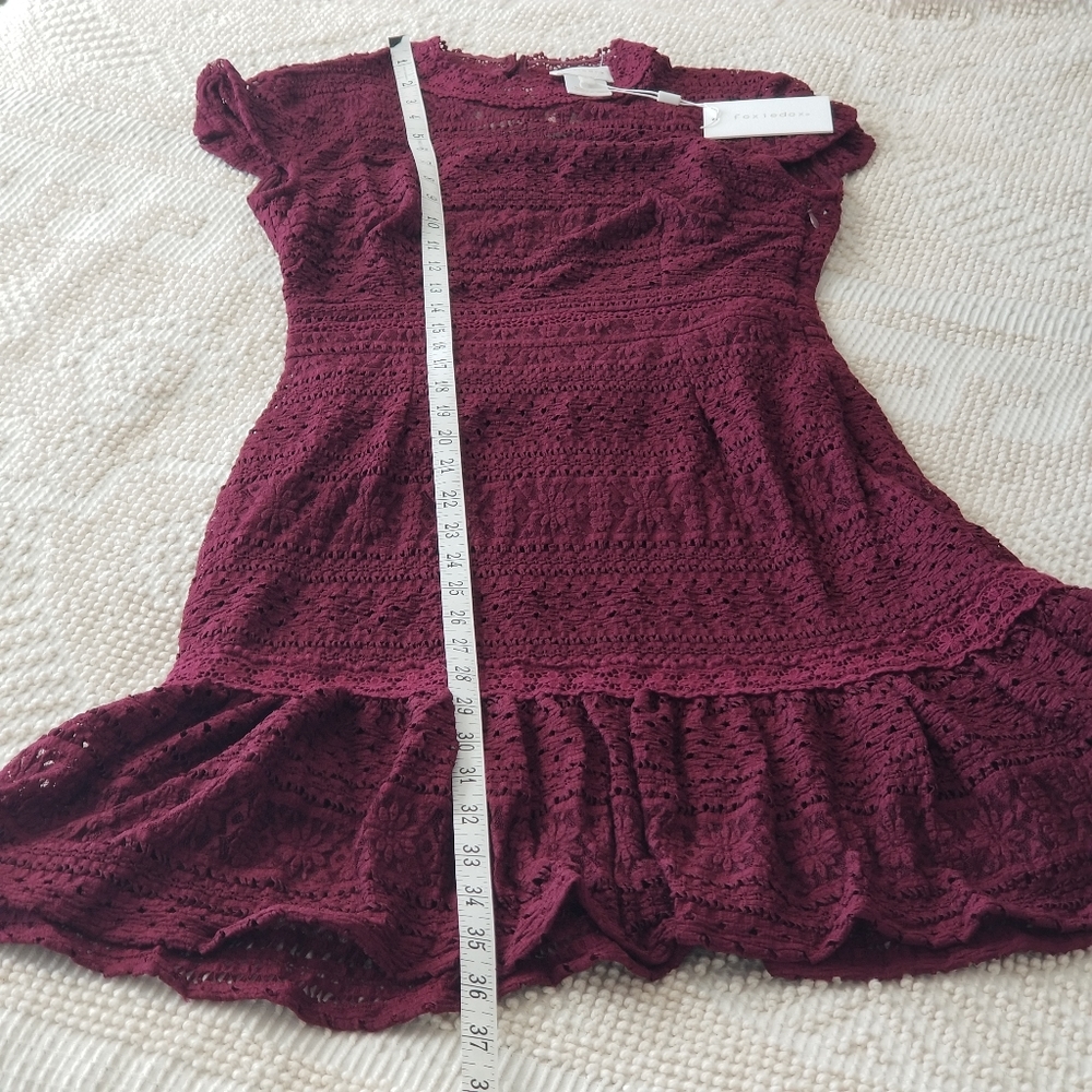 FOXIDOX Ellie Fit & Flare Lace Dress w/ Sexy Back - Picture 14 of 16
